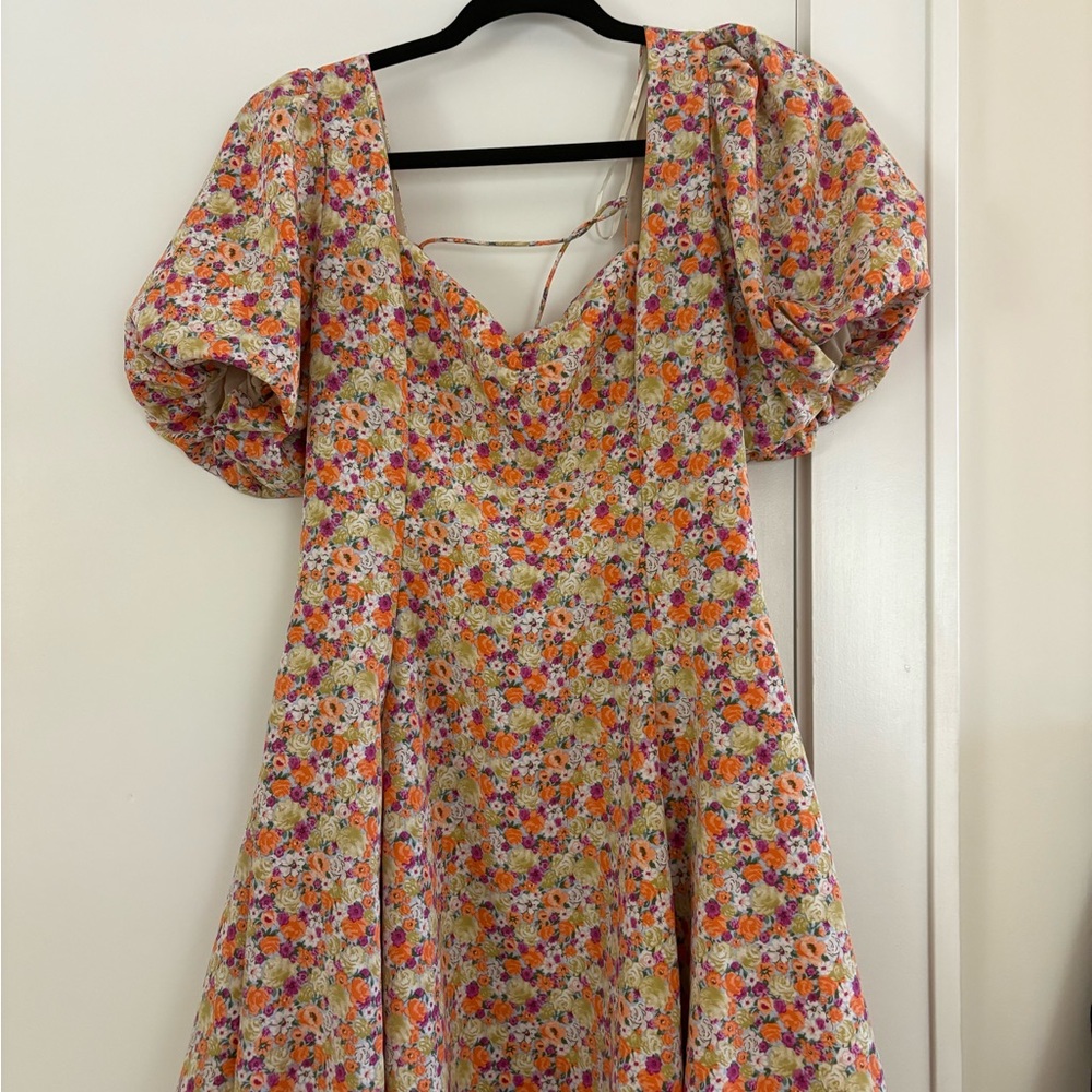 Floral Puff Sleeve Dress